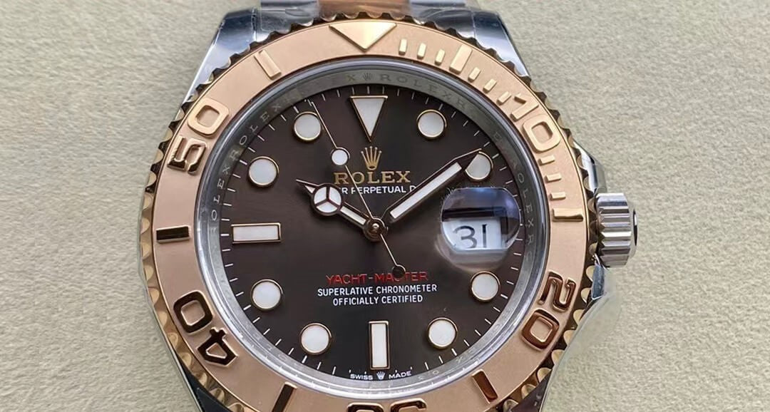 Rolex Yacht-Master 40 Two Tone Pink Gold Chocolate Dial