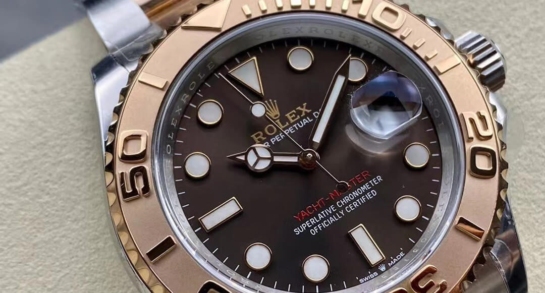 Rolex Yacht-Master 40 Two Tone Pink Gold Chocolate Dial