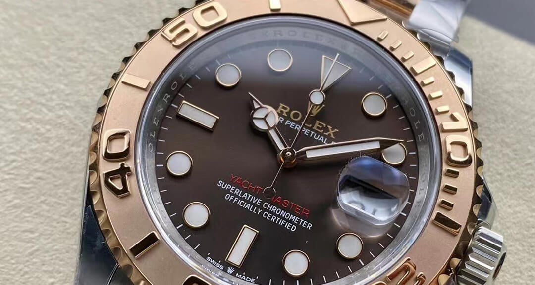 Rolex Yacht-Master 40 Two Tone Pink Gold Chocolate Dial