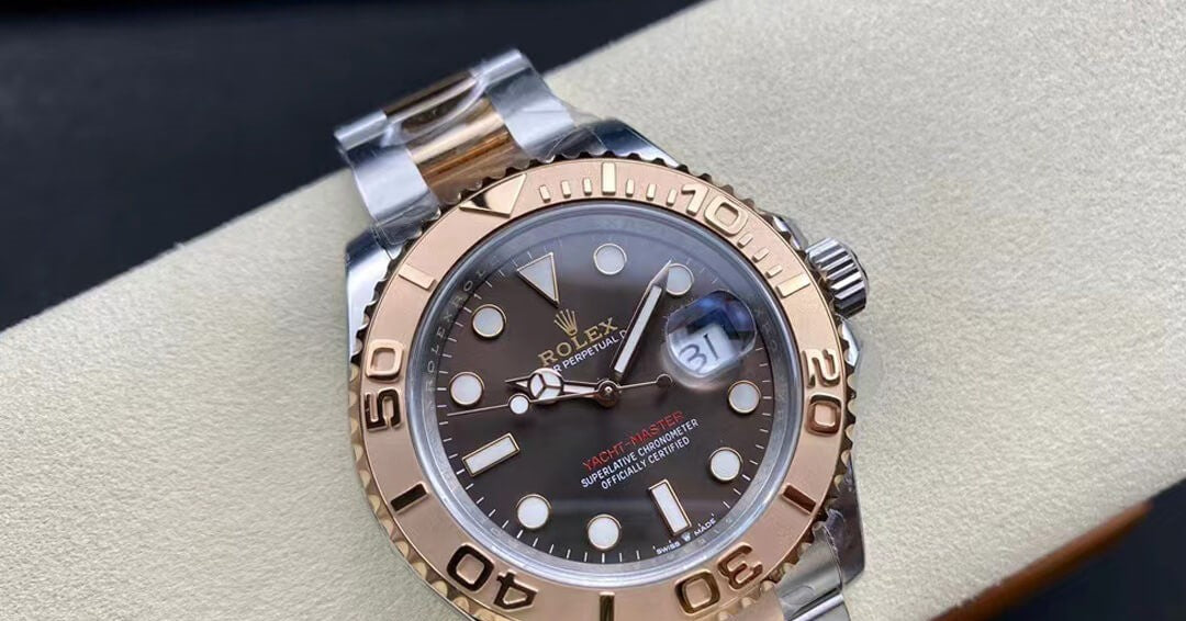 Rolex Yacht-Master 40 Two Tone Pink Gold Chocolate Dial