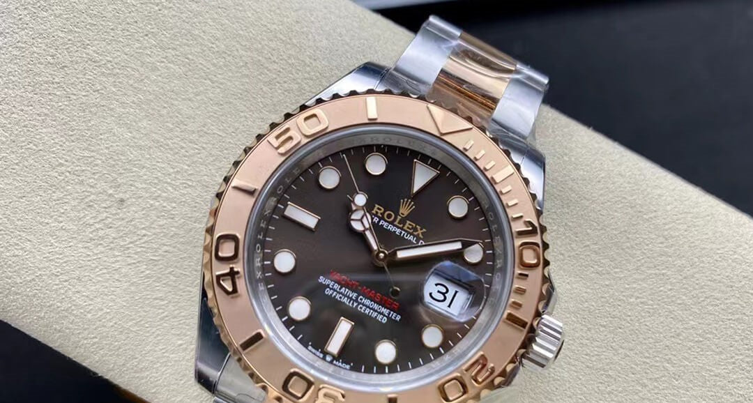 Rolex Yacht-Master 40 Two Tone Pink Gold Chocolate Dial