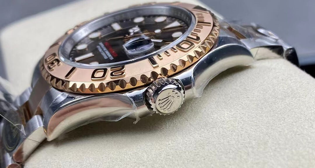 Rolex Yacht-Master 40 Two Tone Pink Gold Chocolate Dial