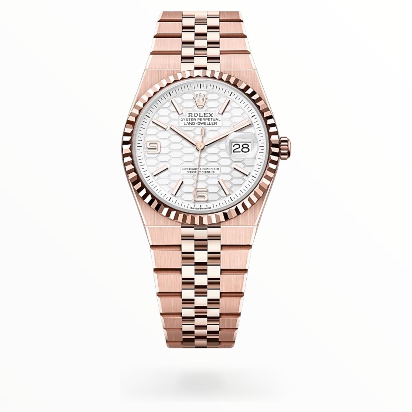 Land-Dweller Rose Gold White Dial 36mm
