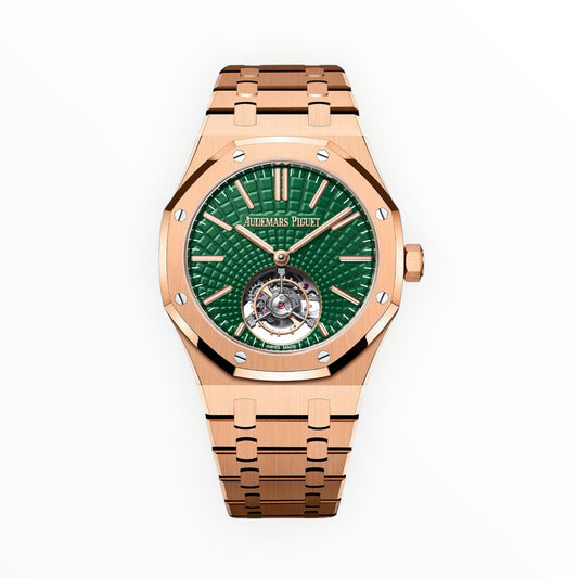 Audemars Piguet Royal Oak 41 Everose Gold Greel Dial Tourbillon