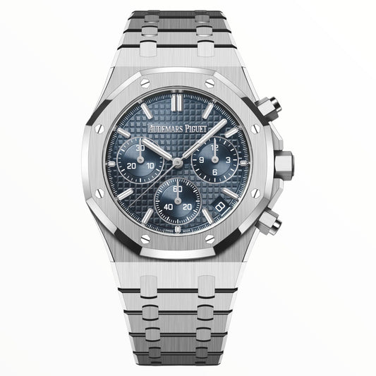 Audemars Piguet Royal Oak Chronografh Watch Steel Blue Dial 41mm