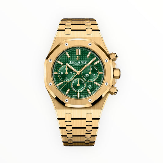Audemars Piguet Royal Oak Chronograph Yellow Gold Green Dial 41mm