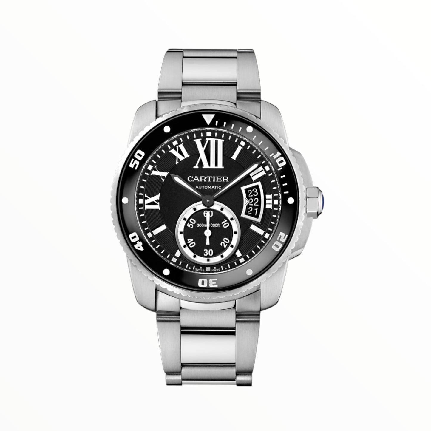 Cartier Calibre 42mm Steel White Dial