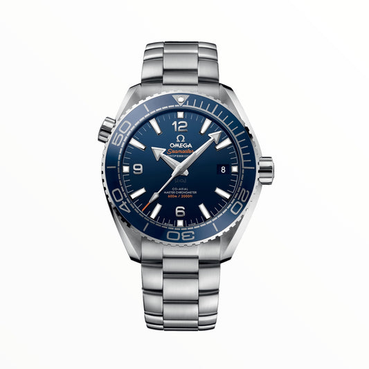 Omega Planet Ocean 600M CoAxial Sea Master Chronometer Steel Blue Dial 43.5