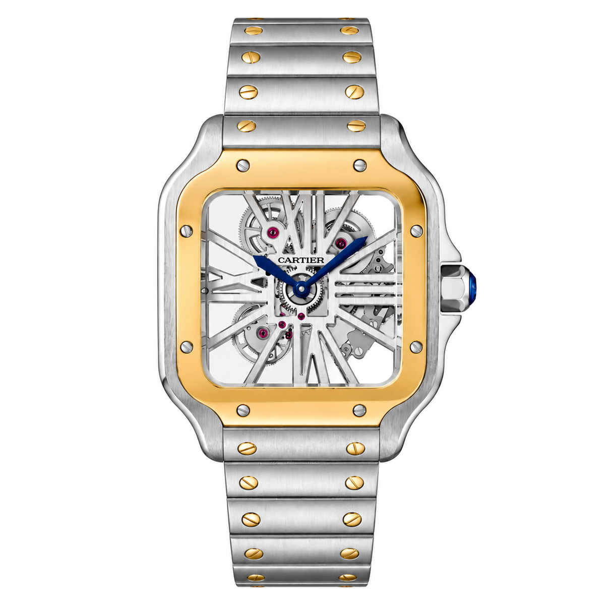 Cartier Santos 100 Large — Skeleton Two-Tone 40mm