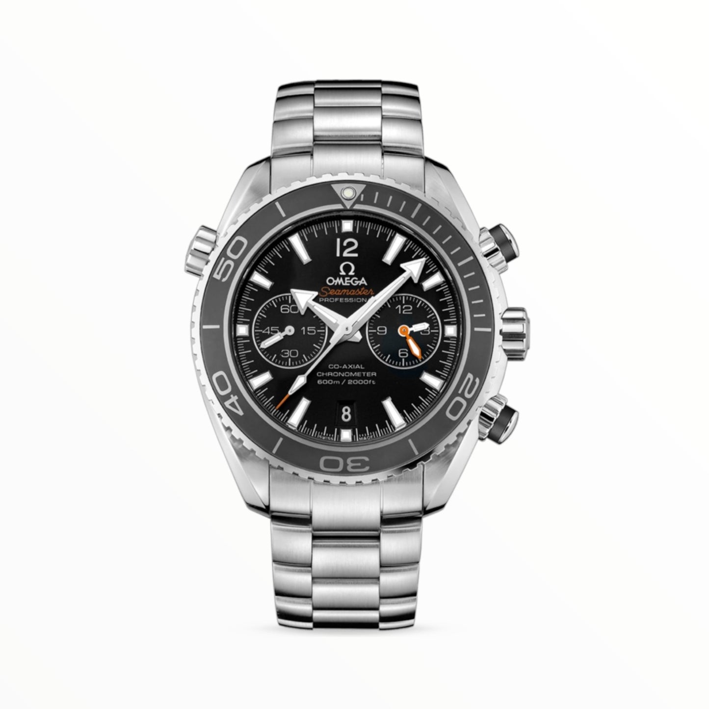 Omega Planet Ocean 600M CoAxial Sea Master Chronografh Steel Black 45.5 mm