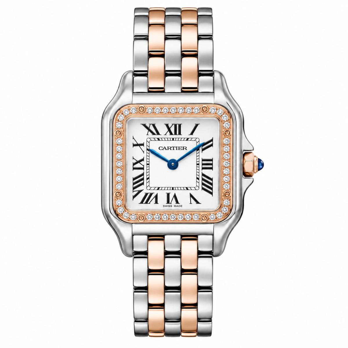 Cartier Panthere Two Tone Rose Gold Diamonds 33mm