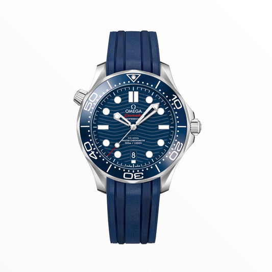 Omega Diver 300M CoAxial Master Chronometer Blue Dial Rubber 42 mm