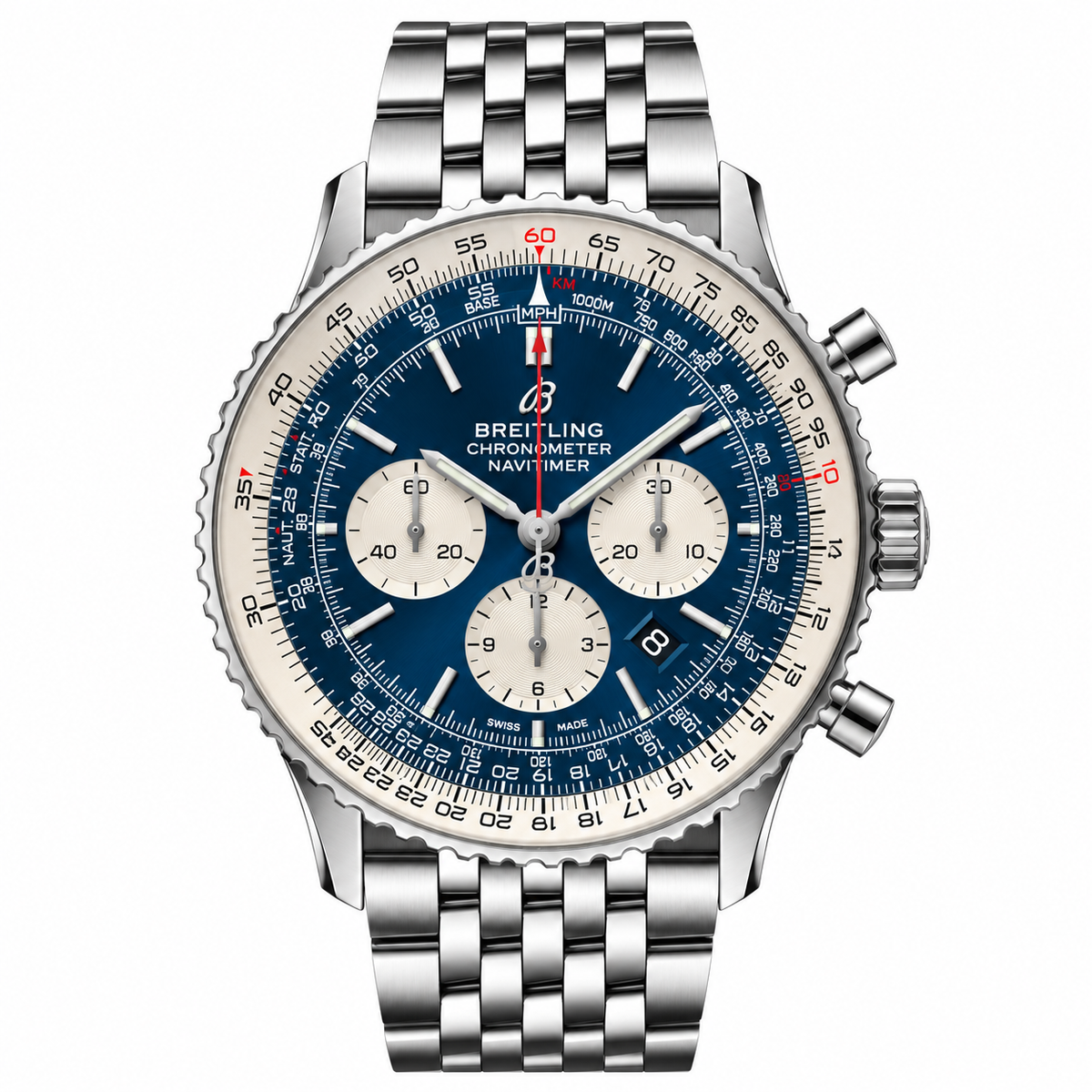 Breitling Navitimer Chronograph Blue Panda Dial 41mm