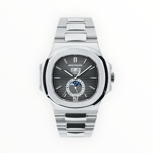 Nautilus Black Dial Moonphase Stainless Steel 40.5mm