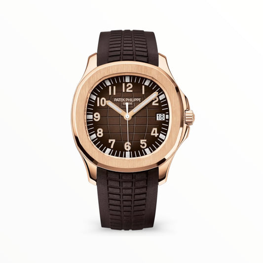 Aquanaut Rose Gold Brown Dial Mens Watch 42.2mm