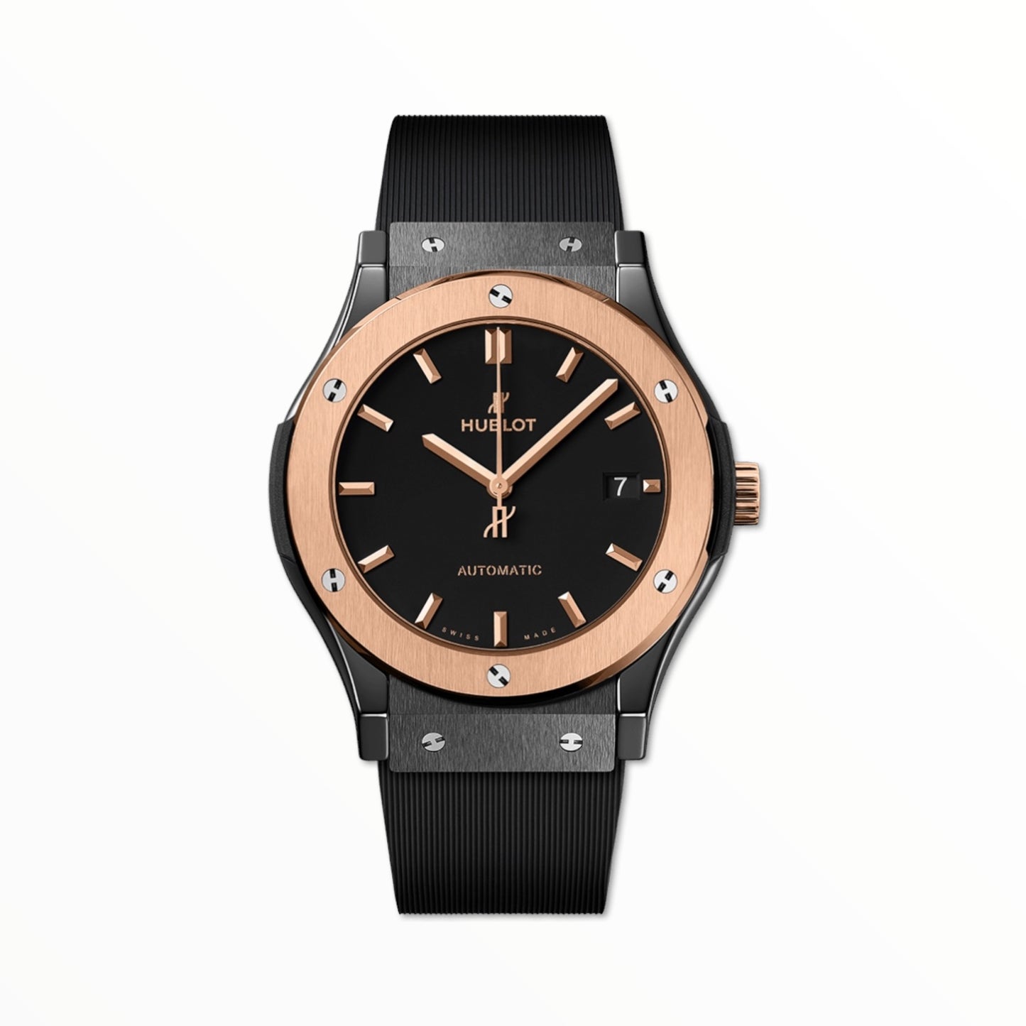 Hublot Classic Fusion Ceramic Gold Black Dial 42mm