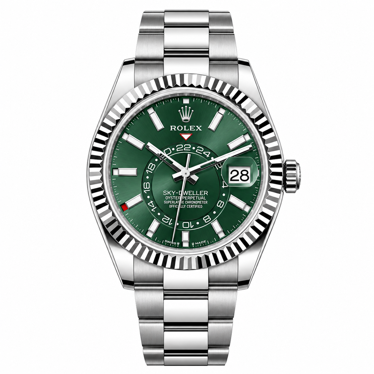 Rolex Sky-Dweller – Green Dial Steel Oyster 42mm