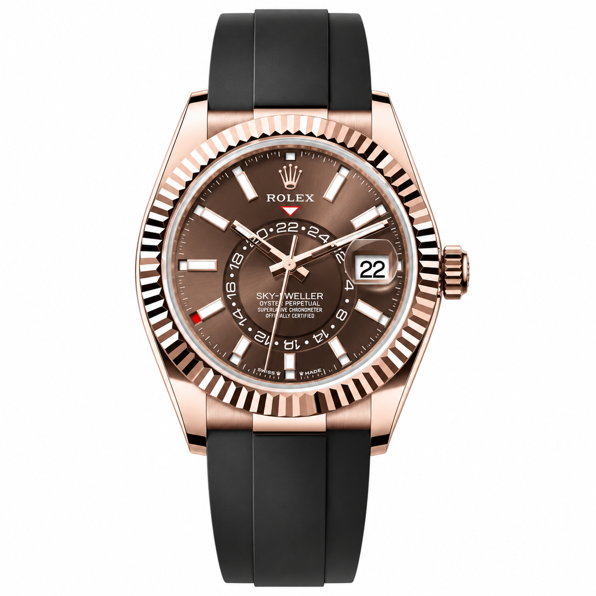 Rolex Sky-Dweller Everose Gold – Chocolate Dial OysterFlex 42mm