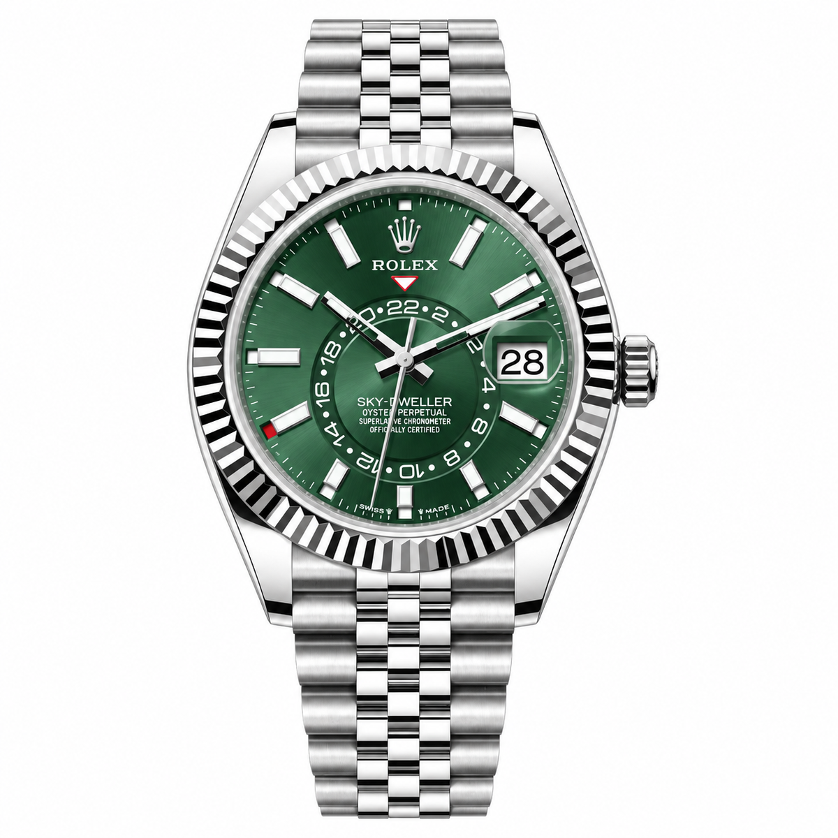 Rolex Sky-Dweller – Green Dial Steel Jubilee 42mm