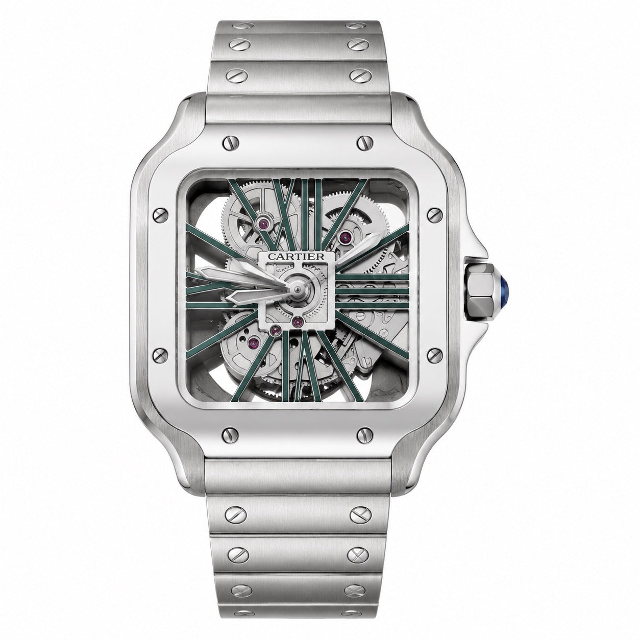 Cartier Santos Skeleton Green