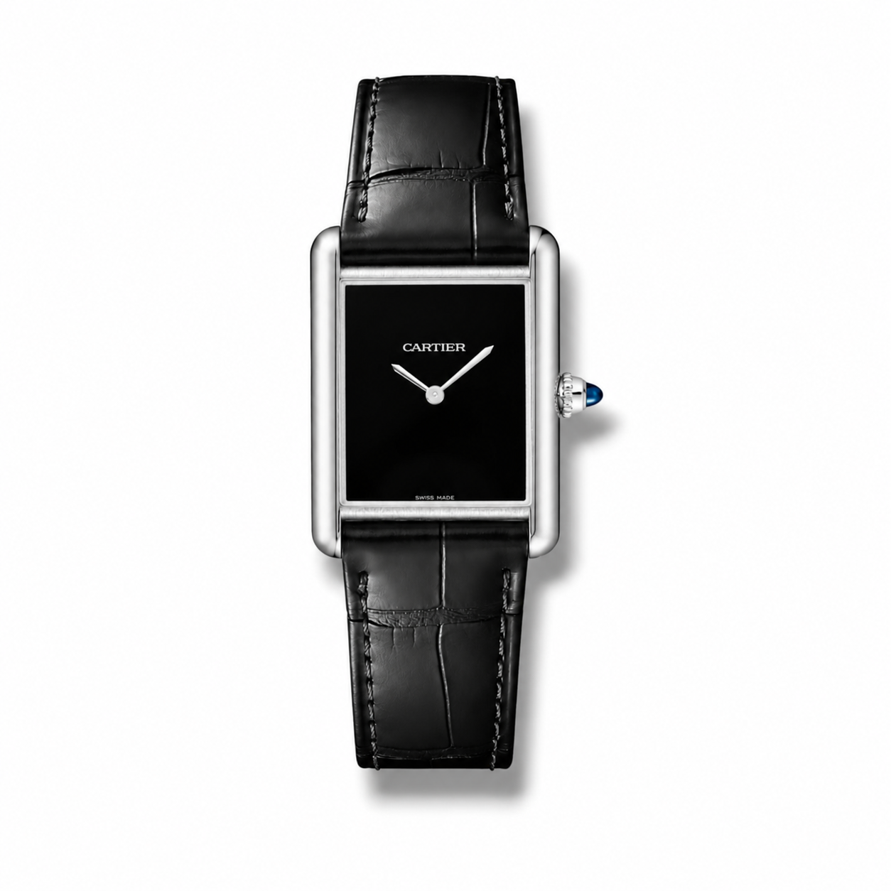 Cartier Tank Must – Black Dial Leather Strap Watch 33MM
