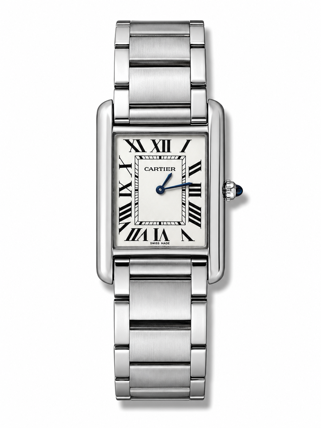 Cartier Tank Americaine Large White Dial Steel 45mm