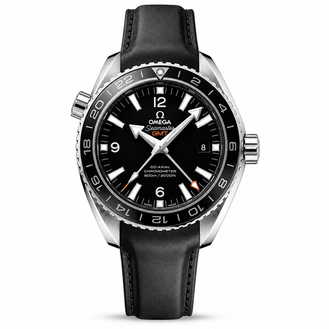 Omega Planet Ocean 600M CoAxial Master GMT Black 43.5