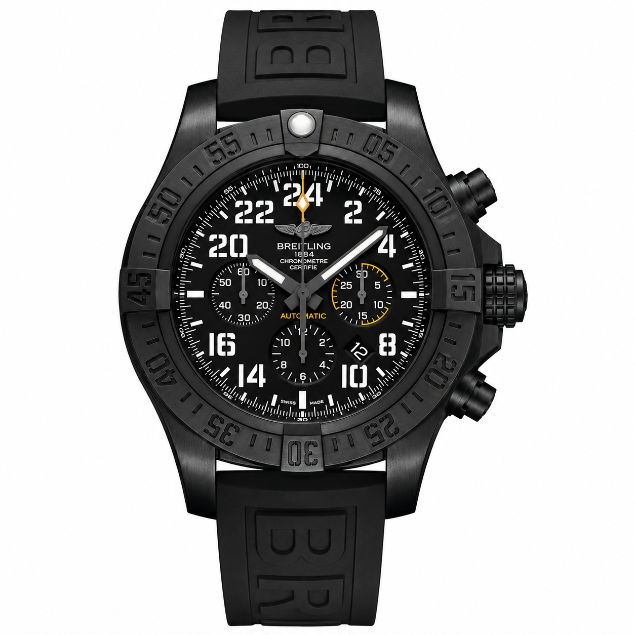 Breitling Avenger Hurricane Breitlight – Volcano Black Rubber Strap
