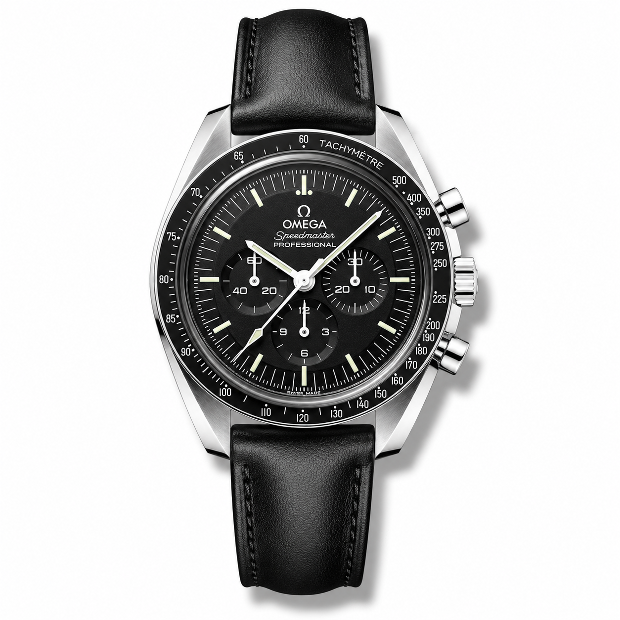Omega Speedmaster Moonwatch Professional CoAxial Master Chronometer Chronograph Leather Strap 42 mm