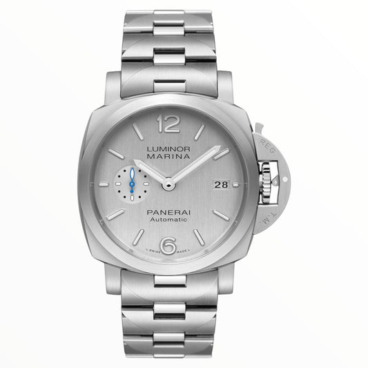 Pam Luminor 1950 3Days Gmt Steel Grey Dial 44mm