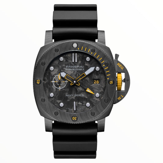 Pam Submersible Gmt Carbotech Navy Seals 44mm