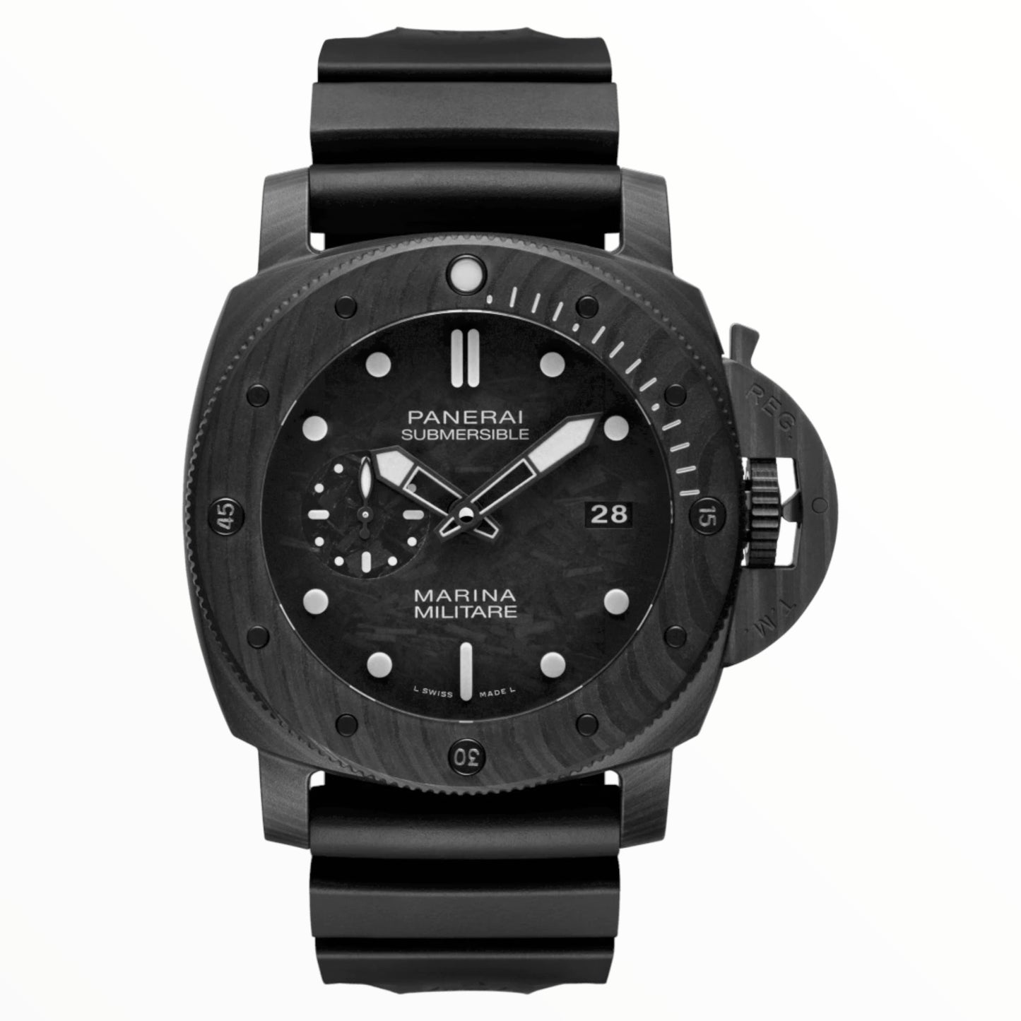 Pam Submersible Marina Military Carbotech Black 47mm