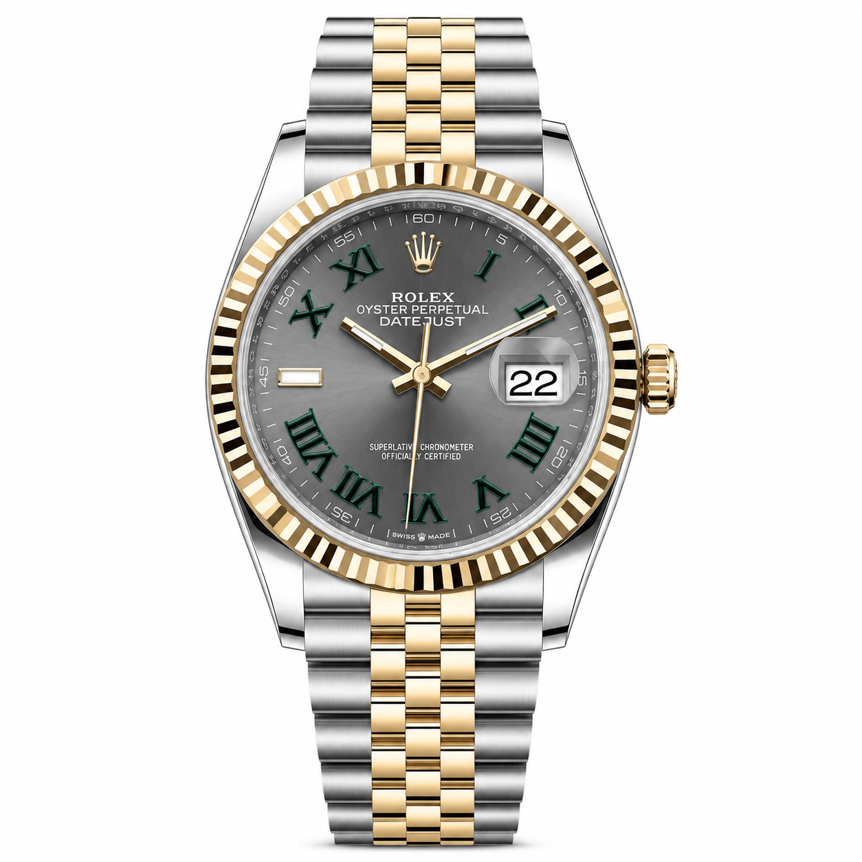 Rolex Datejust Wimbledon Two Tone Yellow Gold Jubilee 36mm