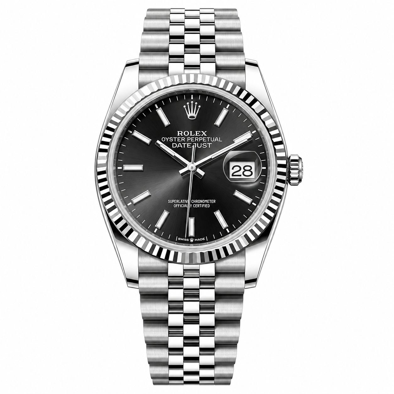 Rolex Datejust Steel Black Dial Jubilee 36mm