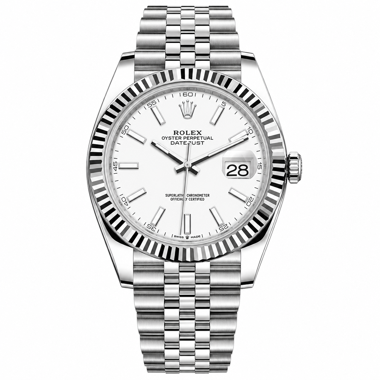 Rolex Datejust White Dial 41mm Jubilee
