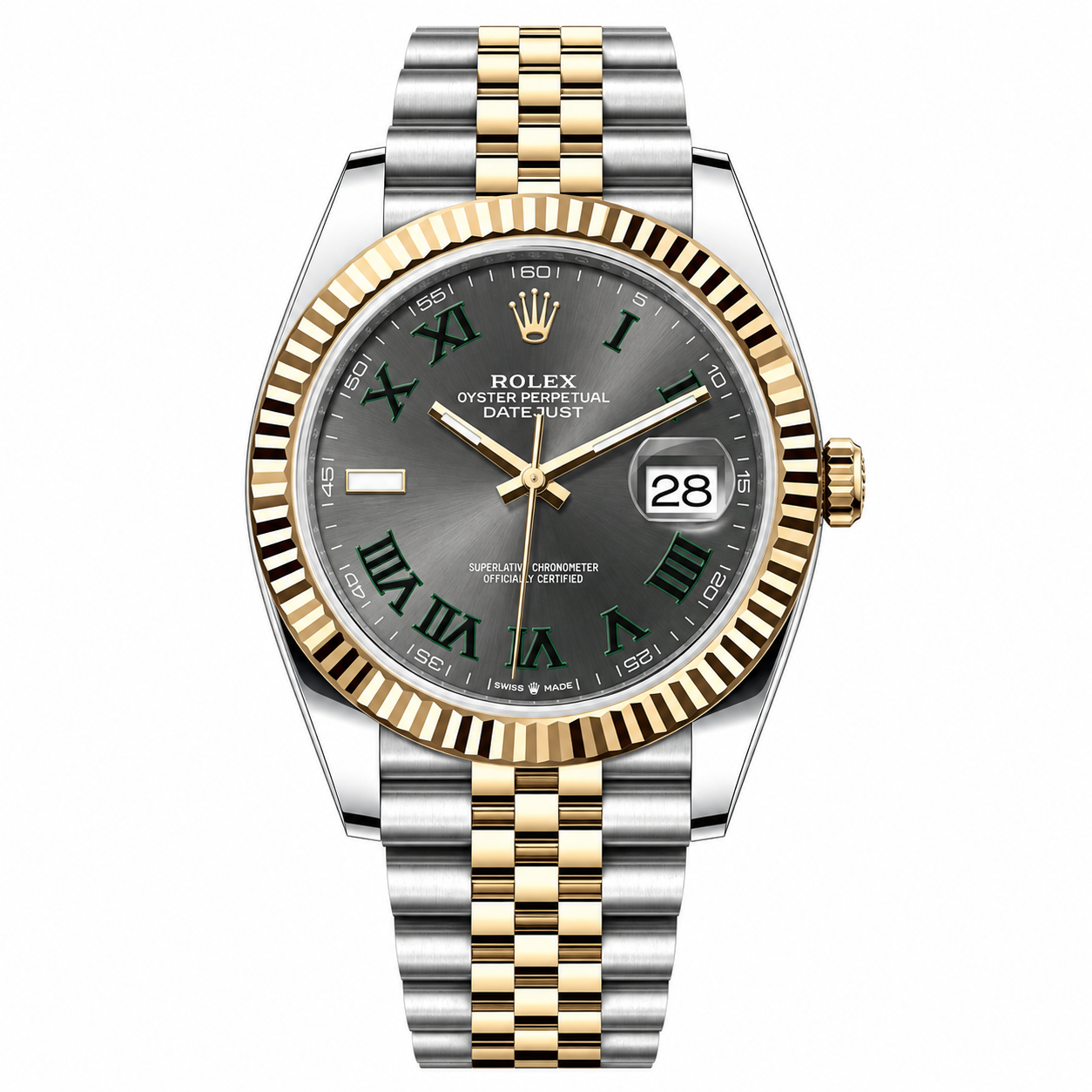 Rolex Datejust Wimbledon Dial Yellow Gold Jubilee 41mm