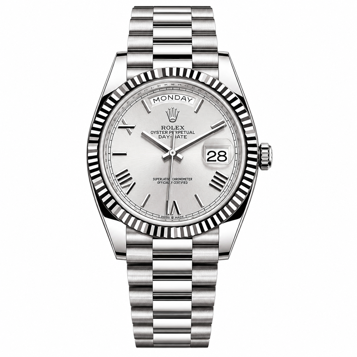 Rolex Day-Date Silver Dial President 40mm