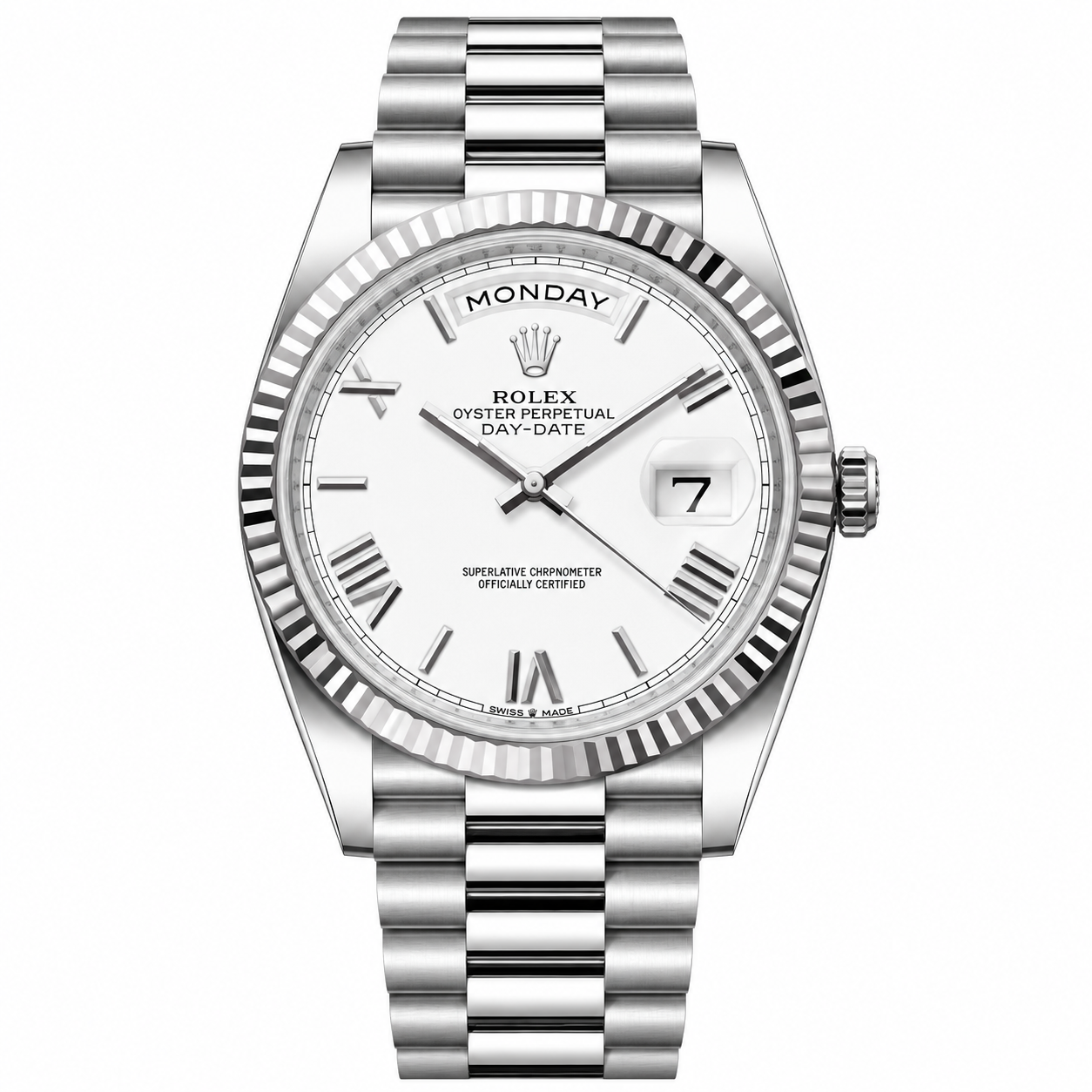 Rolex Day-Date White Dial President 40mm