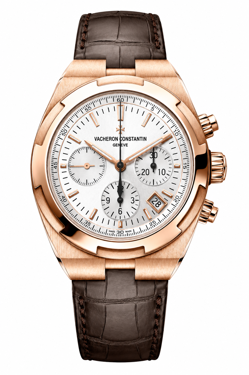 Vacheron Constantin Overseas Chronograph Rose Gold Silver Dial