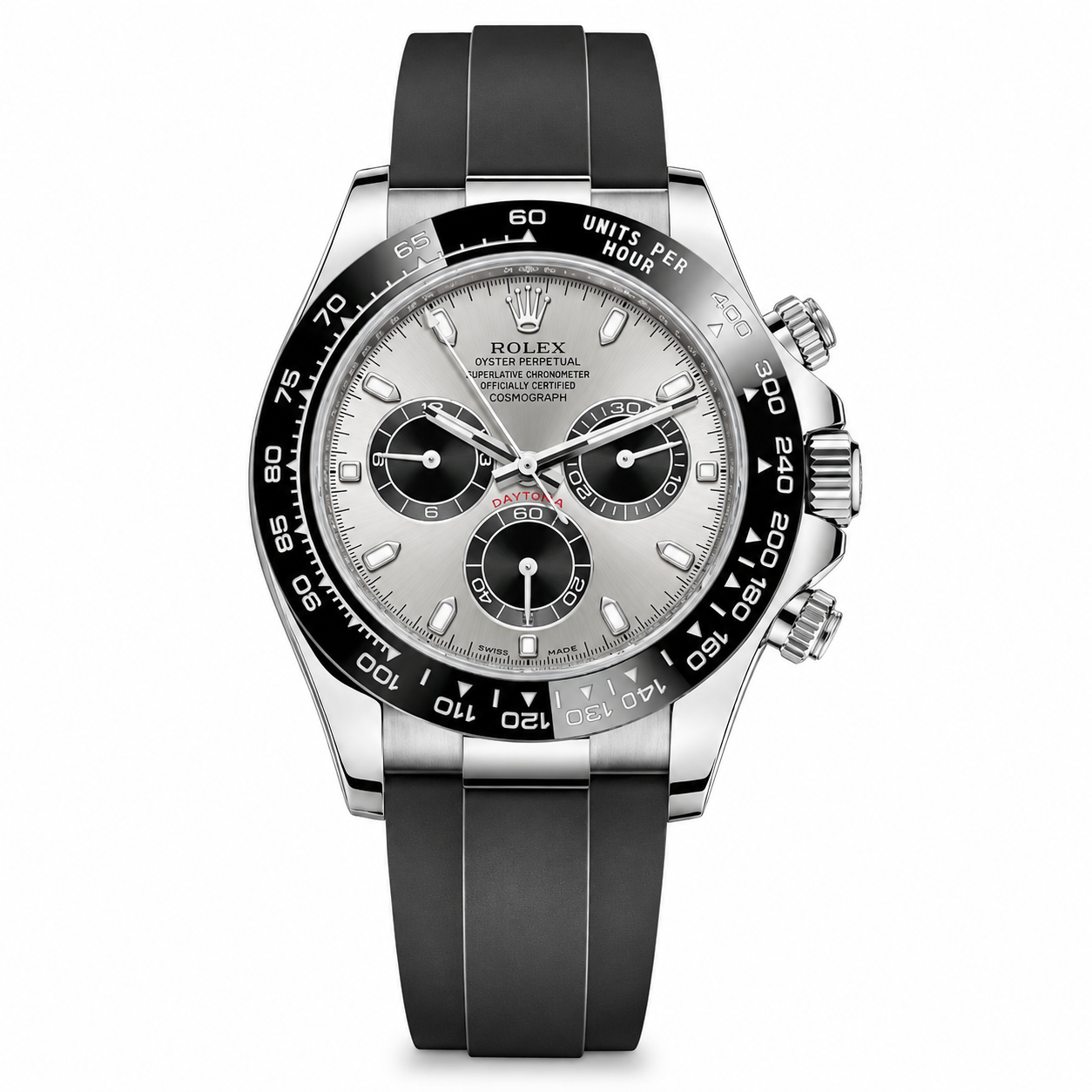 Rolex Cosmograph Daytona 40mm OysterFlex Grey Panda Dial