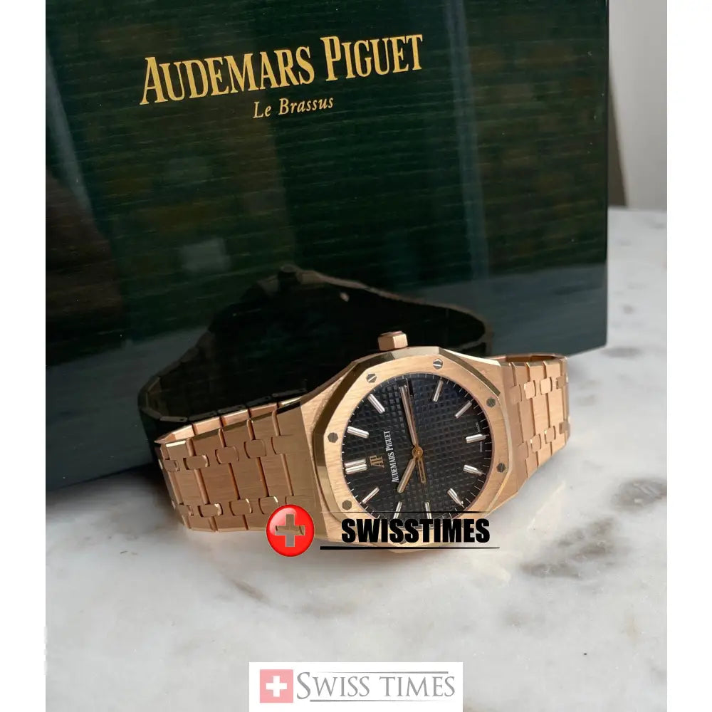 Audemars Piguet Royal Oak 41 Black Dial 50th Anniversary Rose Gold