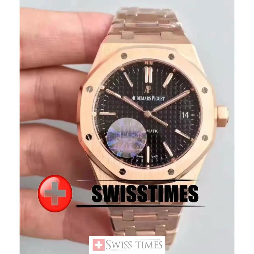 Audemars Piguet Royal Oak 41 Black Dial 50th Anniversary Rose Gold