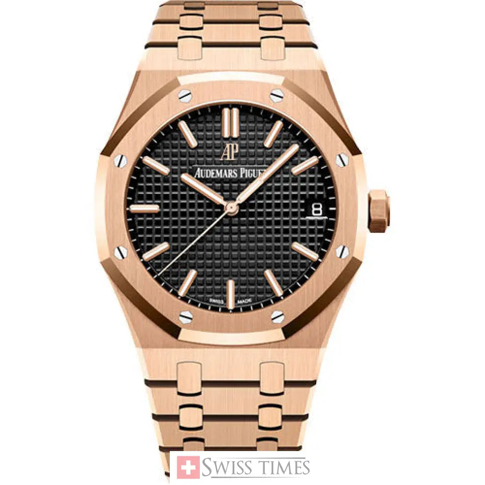 Audemars Piguet Royal Oak 41 Black Dial 50th Anniversary Rose Gold