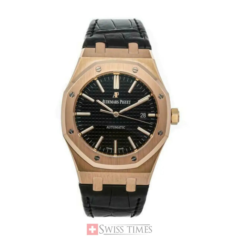 Audemars Piguet Royal Oak 41mm Rose Gold Leather Strap