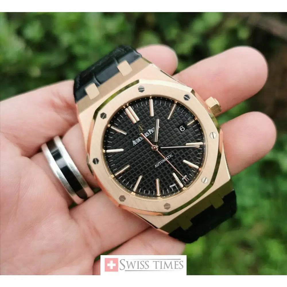 Audemars Piguet Royal Oak 41mm Rose Gold Leather Strap