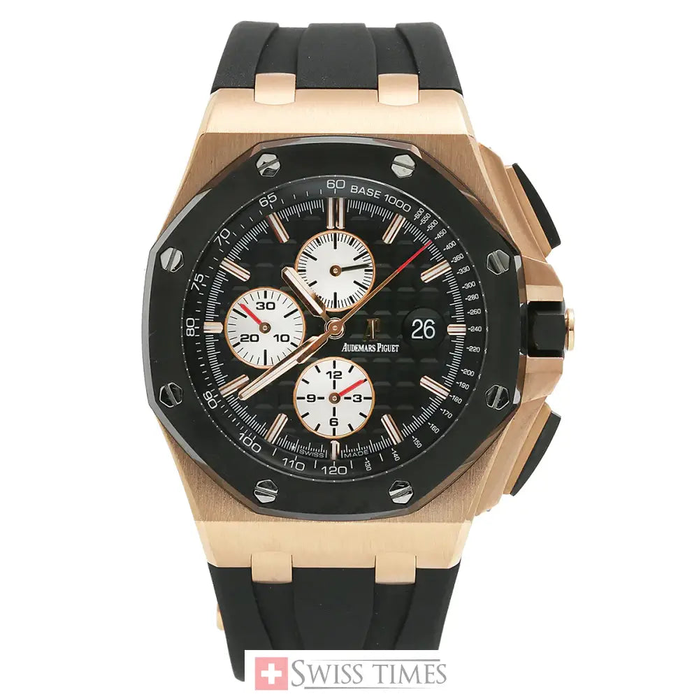 Audemars Piguet Royal Oak Offshore Black Chronograph Dial Watch 44mm