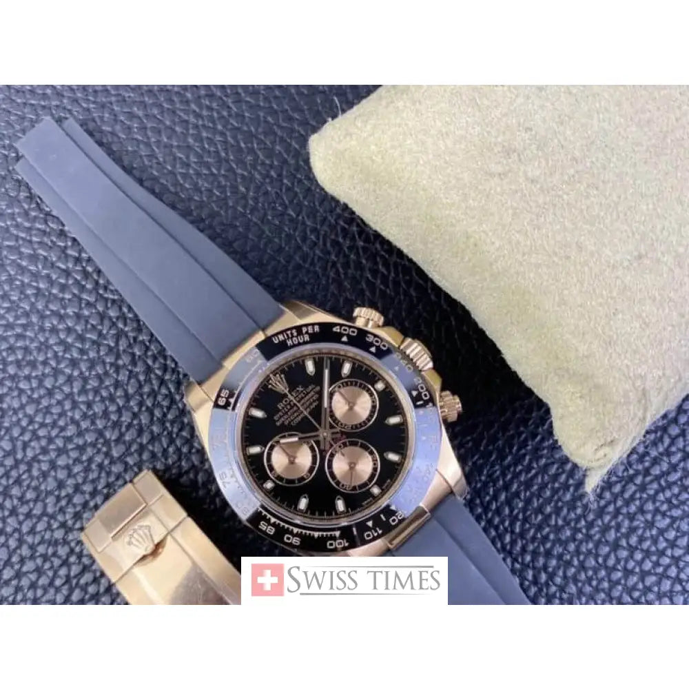 Black And Pink Dial Everose Oysterflex