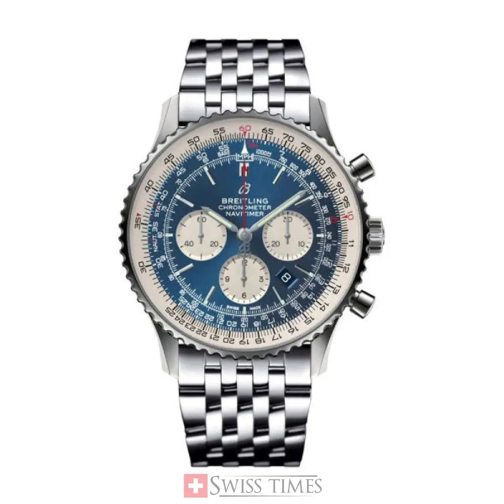 Breitling Navitimer 1 Chronograph Blue Dial Steel Bracelet Men’s Watch