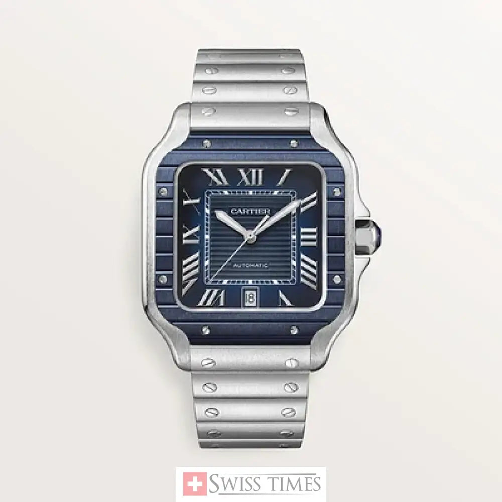 Cartier Santos Watch 39mm Blue Dial