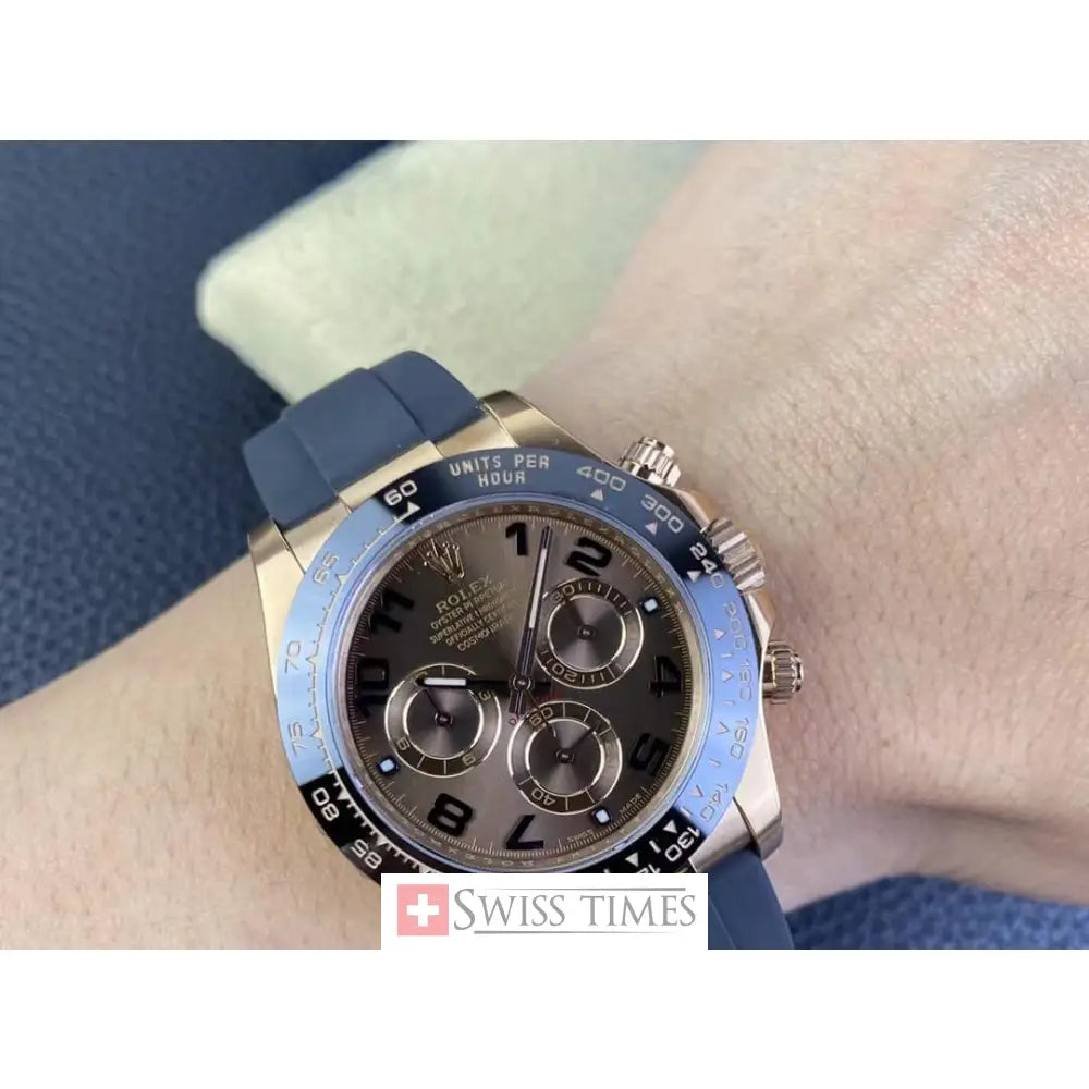 Chocolate Numerals Dial Oysterflex